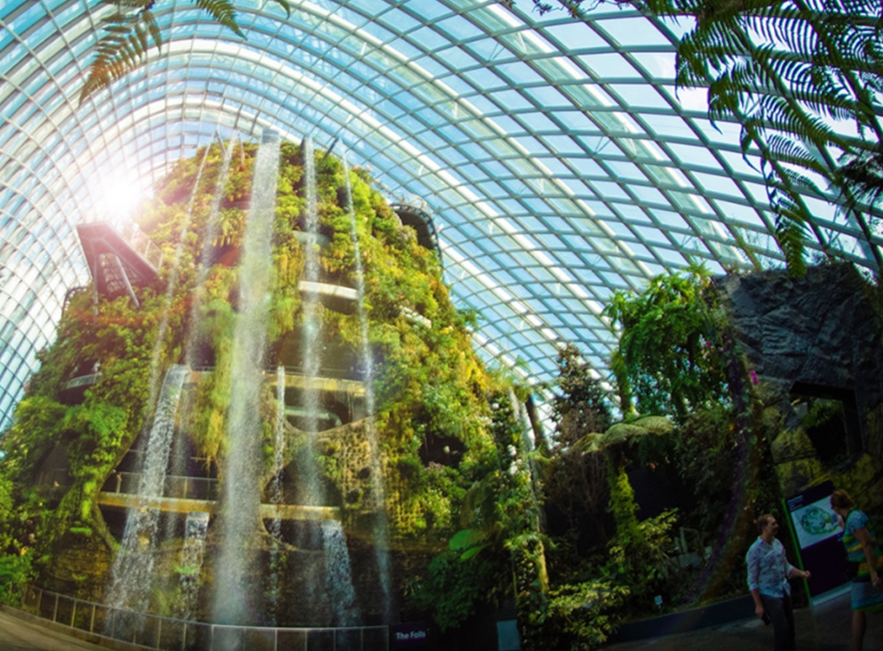 싱가포르 가든스바이더베이의 대표적인 시설인 세계 최대 온실 클라우드 포레스트