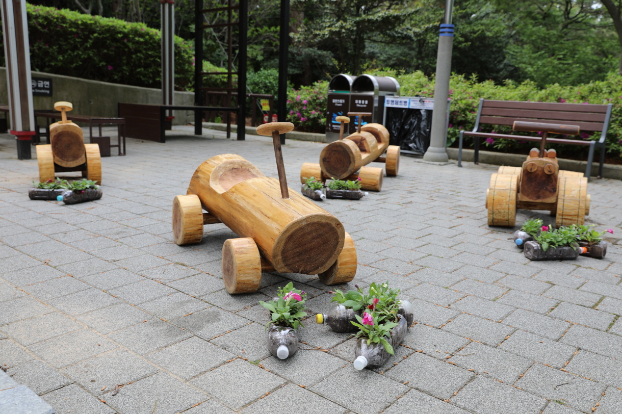 태종대유원지내 폐임목 활용 